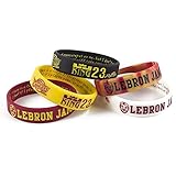 Lorh's store Basketball James Porträt Armband Nummer 23 Silikon inspirierende Wort Sport Armband 5 Stück (Cavaliers)