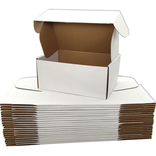 Lmuze Cajas de envío pequeñas blancas para pequeñas empresas, paquete de 30 cajas de cartón corrugado de 9 x 6 x 3 pulgadas para envío, embalaje, manualidades, regalos, productos
