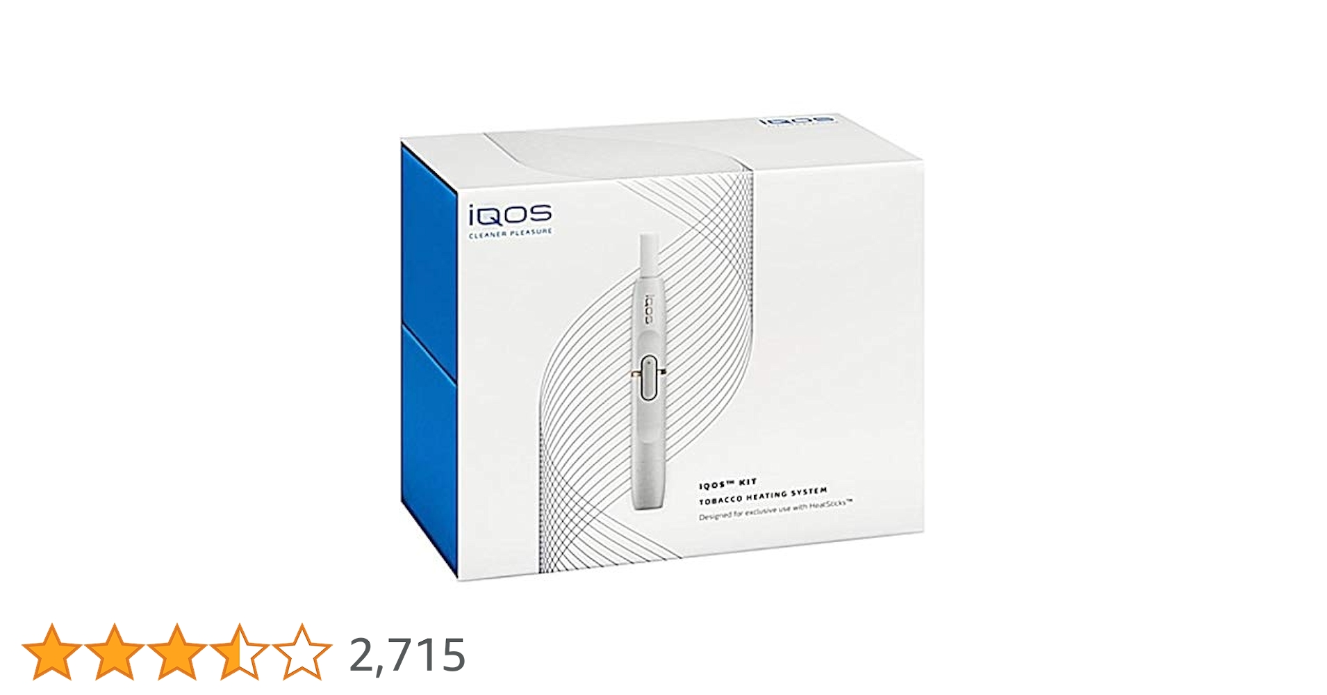 ★ iQOSケース デコ White×blue チャーム付き(121) 04】iQOSケース デコ 水色 白色 全面デコ チャーム付き - メルカリ