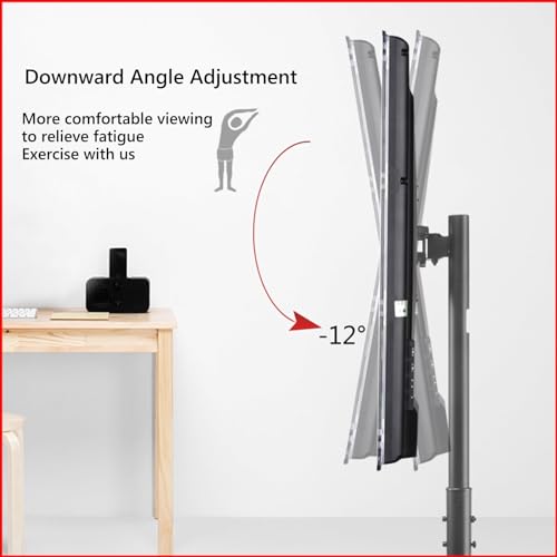 Soporte móvil para TV de piso para pantallas 17-55 pulg miniatura 4