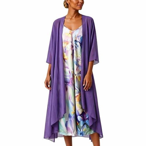 Robe de villégiature imprimée d'une fluidité exceptionnelle et finitions soignées