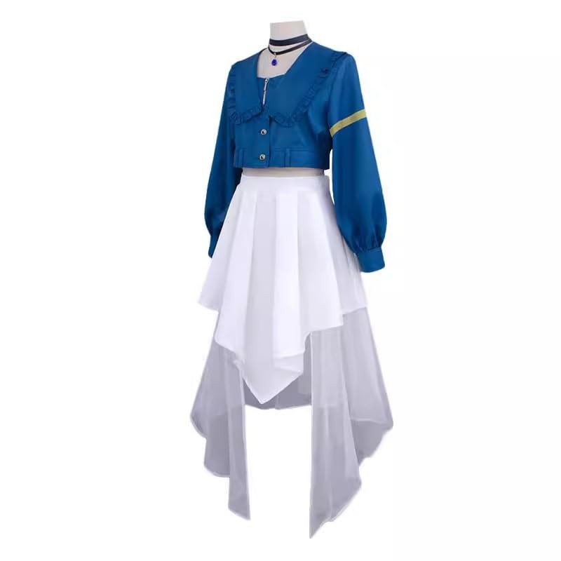 Disfraz cosplay anime Anon Chihaya uniforme falda blanca miniatura 4