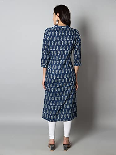 Image of See Designs Blue, White Abstract Women's Kurta