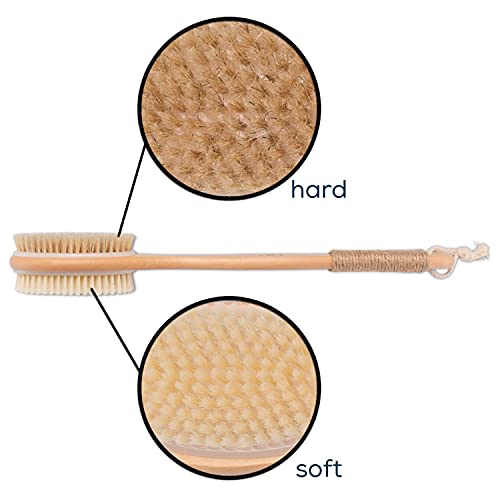 K-Pro Back Brush with Long Handle - Body Brush Long Soft and Hard bristles - Image 3