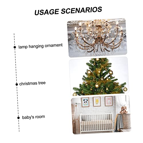 Image of Yardwe Garden Hanging Ornament Crystal Prism Pendant Ceiling Fan Light Decorations