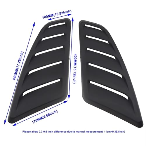 Garnitures de capot Mustang 2017 grille d'aération extérieure premium