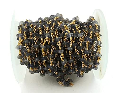 Chaîne iolite anti-ternissement en fil enroulé pour bijoux solides et durables