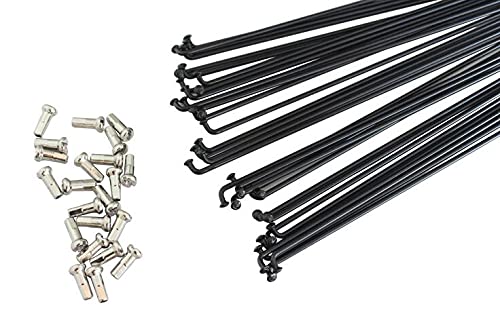 Fahrradspeichen 36 stücke 14G/14K J Bend Fahrrad Stahlspeichen Schwarz Farbe Bitte Wählen 170-300mm Fahrradspeichen(290mm)