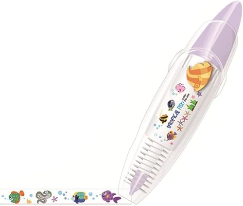Ally-Pocket - Bolígrafo de cinta decorativa tipo prensa de animales lindos para bricolaje, cinta Washi de corrección para álbumes de recortes,