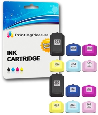 Cartouches d'encre HP 363 par Printing Pleasure pack de 12 pour HP Photosmart