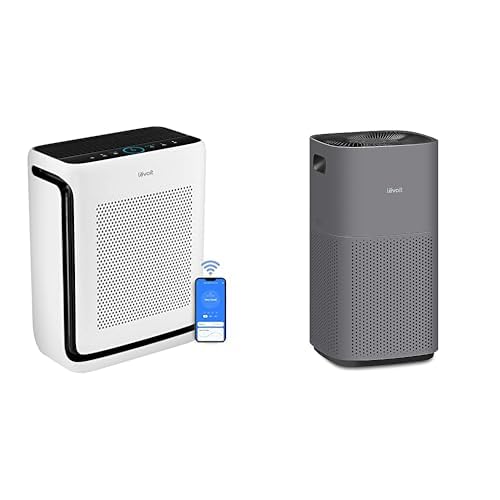 LEVOIT Air Purifiers With Air Quality Monitor for Home Large Room Vital 200S Core 600S Gray