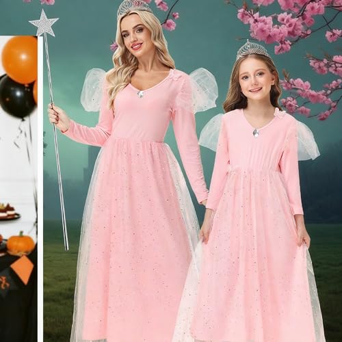 Remimi Girls Halloween Pink Witch Dresses Festival Holiday Movie Maxi Dress 3-14 Years2