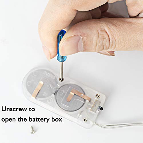 ITART LED Fairy Lights Battery Operated 8 Packs Cool White String Lights Silver Wire 2m with 20 LEDs for DIY Handcraft Wearable Submersible Lights for Halloween Christmas Jar Decorations Lights