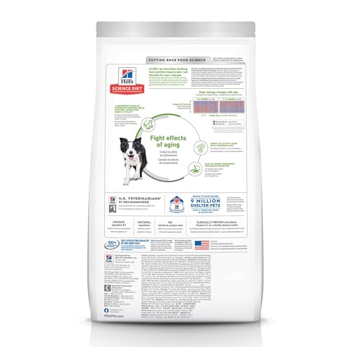 Hill's Science Diet Adult 7+ Senior Vitality Dry Dog Food, Chicken & Rice Recipe, 21.5 lb Bag - Image 3