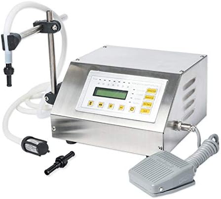 ZONEPACK Liquid Filling Machine Pump Numerical Filler Digital Control Drink Water Alcohol 5ml to 3500ml GFK160 (Machine With One Extra 10mm Nozzle)