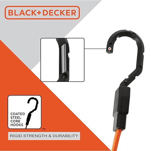 Image of BLACK+DECKER 48 inch Flat Bungee Straps, 2-Pack