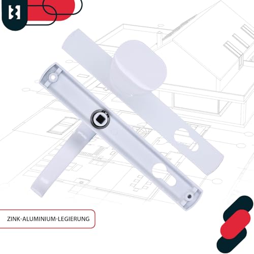 KOTARBAU® Türdrücker-Türknauf Satz 92 mm Langschild Weiß Profilzylinder für Türen Tore Pforten