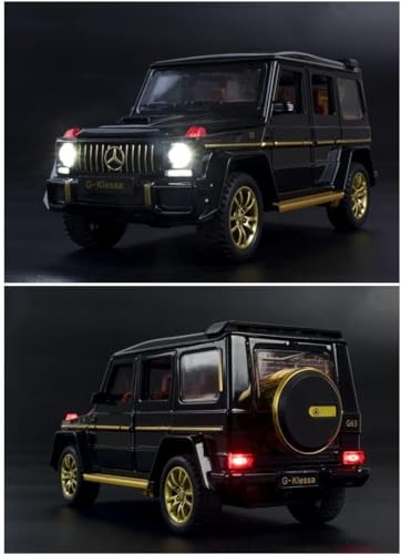 Image of SPITEN 1:32 Scale Exclusive Alloy Metal Pull Back Die-Cast Car Scale Model With Sound Light Mini Auto Toy For Kids Metal Model Toy Car With Sound And Light (Amg G63), Multicolor