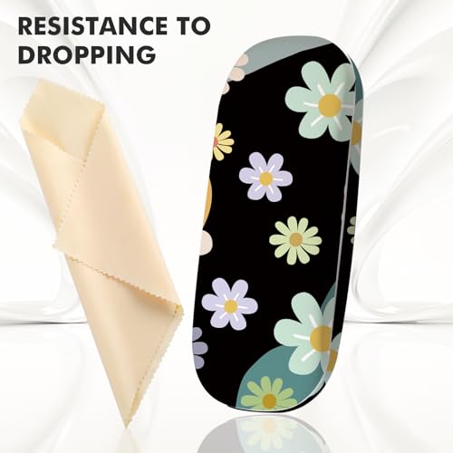 Image of Glasses Case Hard Shell,Portable Protective Eyeglasses Case, Eyeglass Holder Box with Cleaning Cloth, for men women