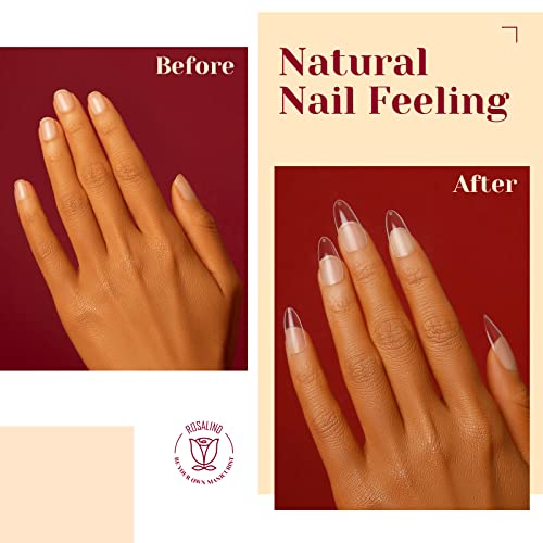 264Pcs Clear Medium Almond Nail Tips,Rosalind Full Cover Clear Fake Nails With Box,12 Size Almond Nail Tips Acrylic False Nail Tips For Nails Extension Diy Nail Art Salon At Home #TOP4