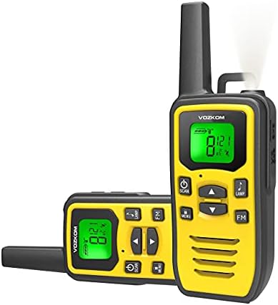 VOZKOM Professional Long Range Rechargeable Walkie Talkies for Adult, FM Two Way Radios 8 Channels, Survival Kit for Camping Hiking