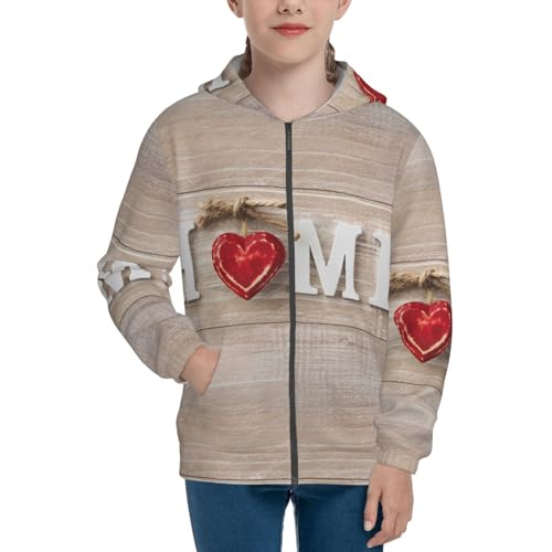 Humming Bird And Tropical Flowers Embroidery Kid Hoodies Boys Zip Up Sweatshirts Girls Pullover with Pocket3