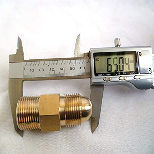 Adaptador de CO2 BE-TOOL G5/8, convertidor de cilindro de gas, adaptador de argón de latón para regulador de CO2 (2 unidades)
