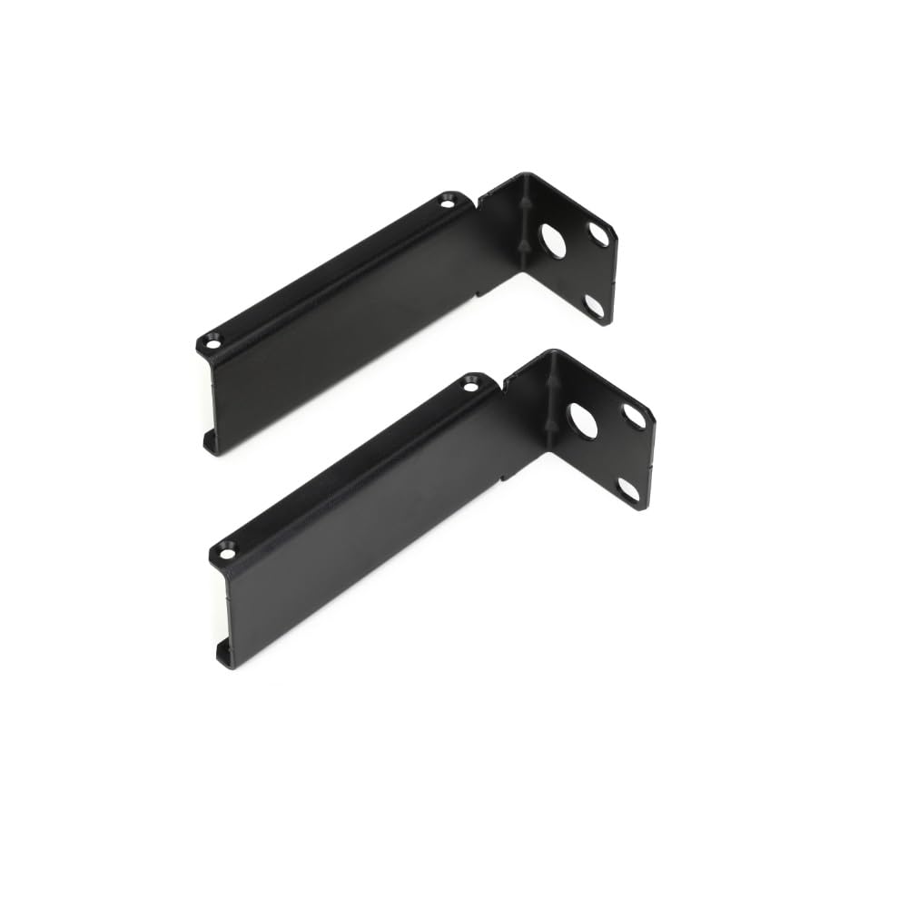 Kit staffa di montaggio a rack 1U adatto per ricevitori microfonici wireless Shure SLX4 SLXs SLXD4, kit di montaggio a doppio rack in metallo, nero