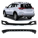 PENSUN Rear Upper and Lower Bumper Cover Fit for Toyota RAV4 2016 2017 2018, Car Back Bumper Replacement, TO1115106 TO1114102 521690R010 521590R914
