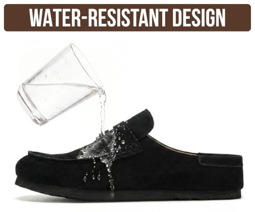 Image of 100% Genuine Leather Moccasin Style Clogs for Women - Fall Shoes for Women