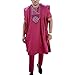 Produktbild HD Afrikanische Herren-Kleidung, Bubu Top, Dashiki, Hemden und Hosen, 3-teiliges Tribes-Outfit - Rot - XX-Large