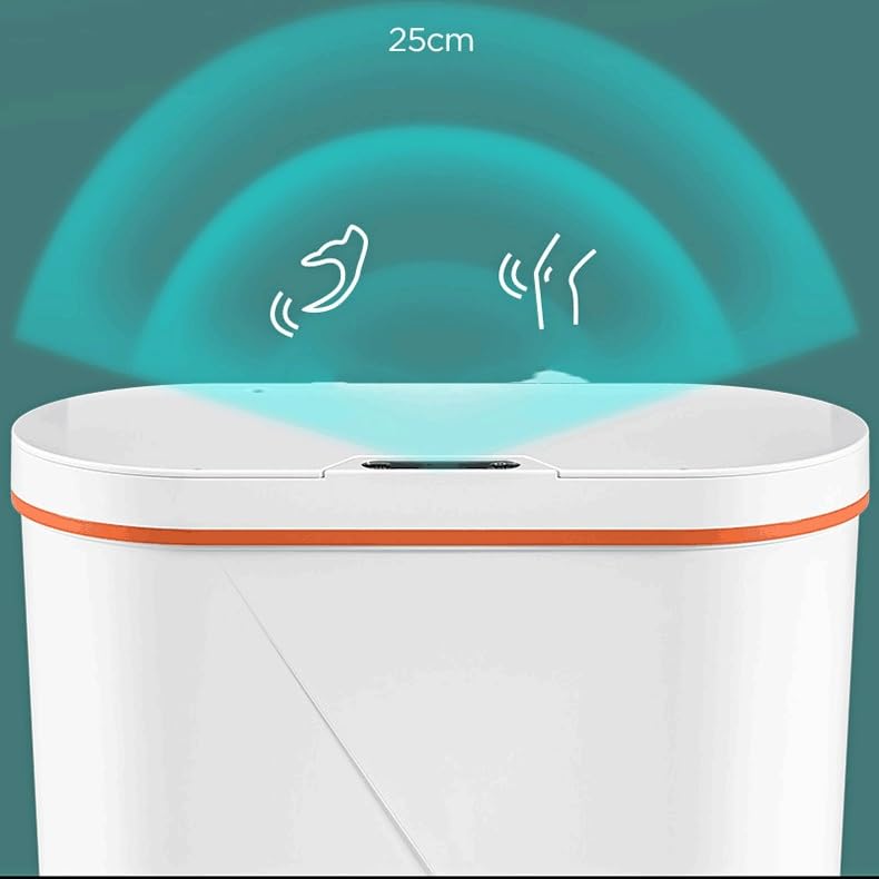 Cubo de basura con sensor inteligente estrecho que elimina bacterias en baños 7