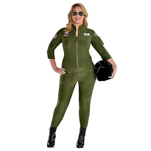 TTop Gun Maverick Flight Women Costume - Plus XXL 18-20, 1 Pc