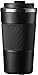 Miruchertter Tasse à café de voiture, Tasse de Voyage 510 ml,termosse cafe chaud, mug Isotherme thermique avec couvercle anti-fuite,Acier Inoxydable pour café Chaud et Froid Lait et thé,noir