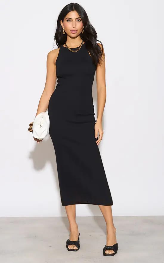 Toochki Dress For Women | Dresses For Women Dress | Black Bodycon Dress | Bodycon Dresses | Midi Length Dress | Lycra Bodycon Dress | Dresses