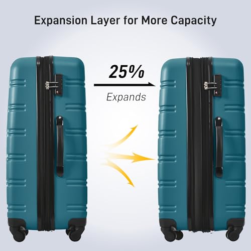 Bed Bath & Beyond Hardshell Luggage Sets 4 pcs with Bag Spinner Suitcase Blue3
