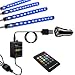 Megulla Underdash Lighting Kit, USB-Powered RGB Multi-Color LED Car Interior Lights with Sound Activation and Wireless Remote for Cars, Trucks, Pickups (4pc RGB Kit)