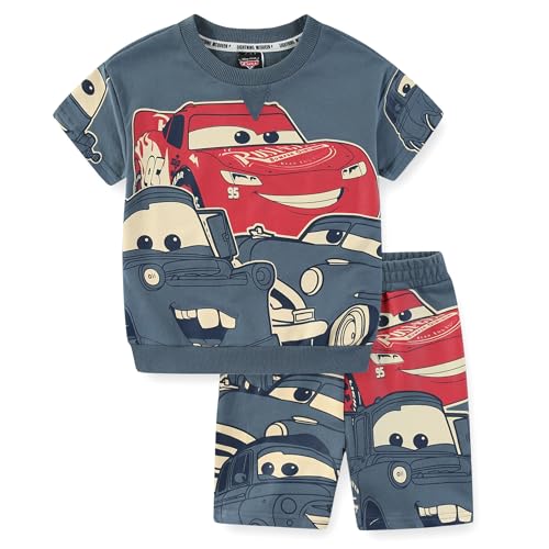 Image of Disney Cars Lightning McQueen Boys 2 Piece Short Sleeve T-Shirt and Shorts Set for Toddler and Big Kids