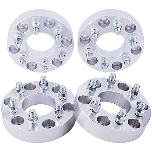 DCVAMOUS 4PC 6x5.5 Wheel Spacers 1.5 Inch with 14x1.5 Studs Compatible with Chevrolet GMC 6 Lug 6x139.7 for Suburban Silverado 1500 Tahoe | Yukon Sierra 1500 | 1999-2021 Escalade | 2019-2021 RAM1500