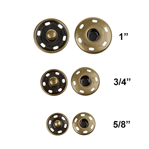 Cotowin Sew-On Snaps,Bronze Press Buttons,Pack Of 10,15Mm #TOP2