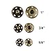 Cotowin Sew-On Snaps,Bronze Press Buttons,Pack of 10,15mm