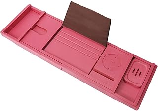 صينية حوض الاستحمام قابلة للتمديد للحمام من يانج، صينية حمام متعددة الوظائف، صينية حمام مع حامل زجاج نبيذ وفتحة حامل منشفة