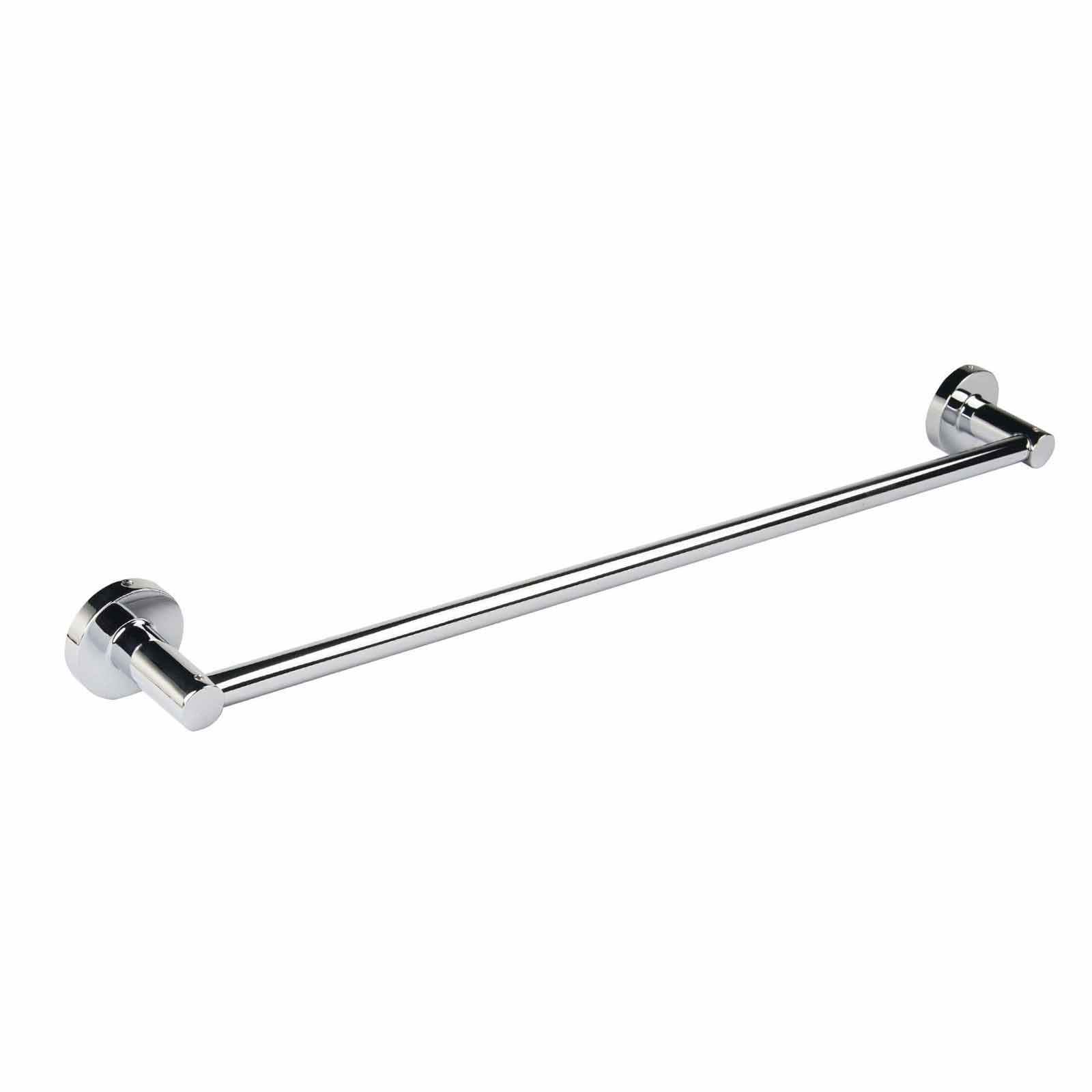 Porte-serviettes mural sans perçage inox 60cm barre de toilette argentée stable