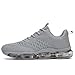Pozvnn Mens Air Cushion Running Shoes Fashion Casual Walking Tennis Sneakers Non Slip Breathable Trail Sport Gym Grey 12