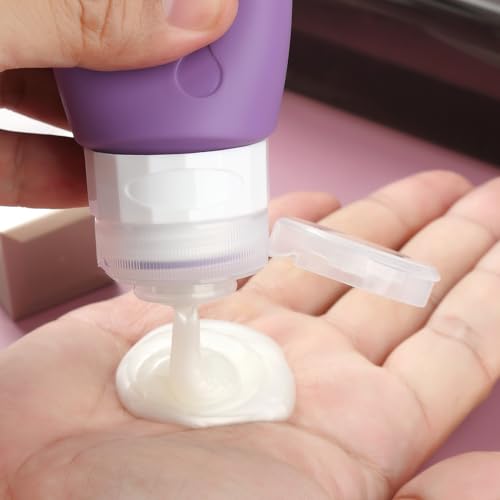 Image of Gemice Travel Bottles for Toiletries, Tsa Approved, Travel Size Containers, BPA Free Leak Proof Tubs Refillable Liquid Accessories for Cometic Shampoo and Lotion Soap