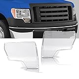 PIT66 Headlight Lens Cover, Compatible with 2009-2014 Ford F150 Clear