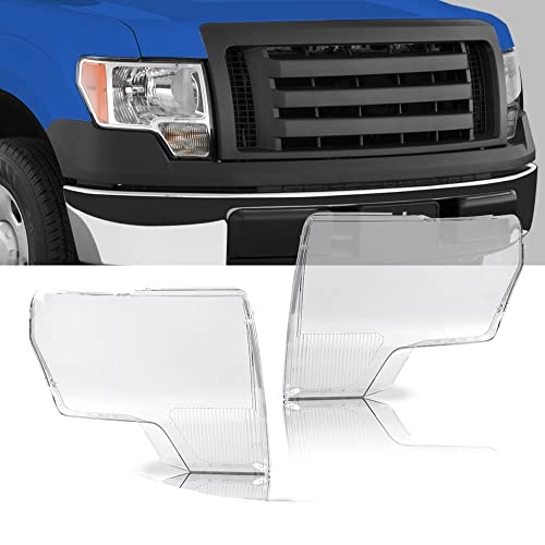 PIT66 Headlight Lens Cover, Compatible with 2009-2014 Ford F150 Clear