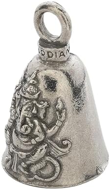 Guardian Bell Religious Good Luck Bell w/Keyring & Black Velvet Gift Bag | Motorcycle Bell | Lead-Free Pewter | Made in USA