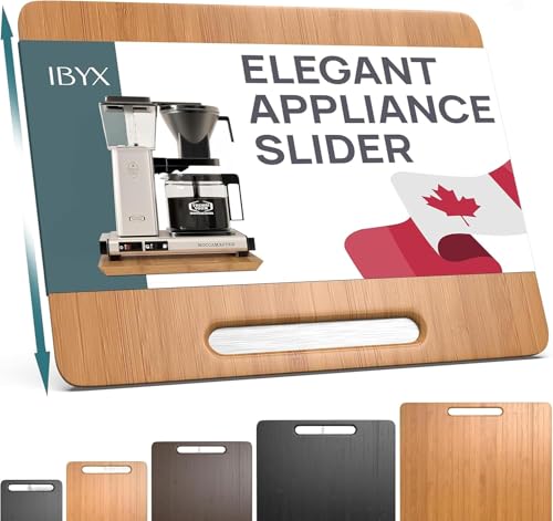 Ibyx Appliance Slider, Sliding Tray for Coffee Maker, 13x10.5 in, Natural
