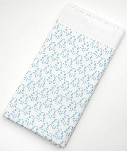 Image of Yokota Daruma Sashiko Cloth Sashiko Fabric - Pre-Printed Sashiko Sampler - White with English Instruction Inside (White Tree)